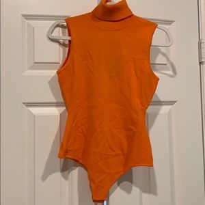 Orange sleeveless body suit